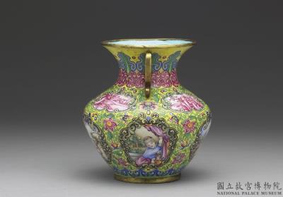 图片[2]-Copper vase with painted enamel decor of figures, Qing dynasty, Qianlong reign (1736-1795)-China Archive